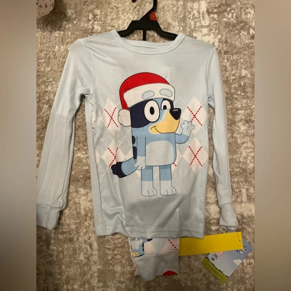 Bluey Kids Pajamas - Light Blue size 8-NWT